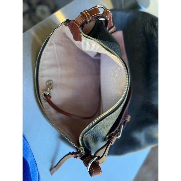 Dooney & Bourke Dillen Pocket Navy Pebbled Leather Hobo Bag - Picture 11 of 14